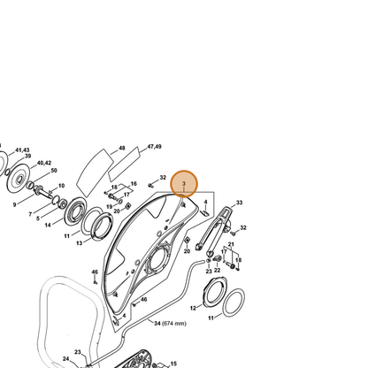 STIHL part 4224-700-8110 — IPL diagram snippet (6x zoom, amber highlight)