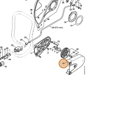 STIHL part 4224-700-8115 — IPL diagram snippet (6x zoom, amber highlight)