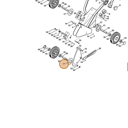 STIHL part 4224-704-0300 — IPL diagram snippet (6x zoom, amber highlight)