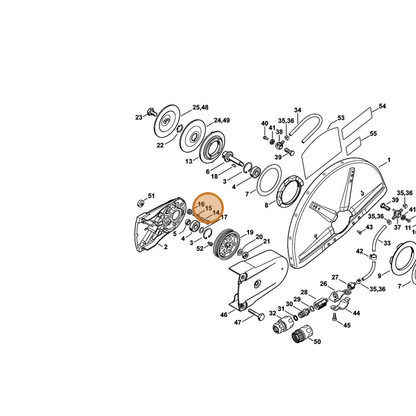 STIHL part 4224-704-3200 — IPL diagram snippet (6x zoom, amber highlight)