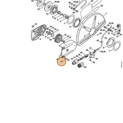 STIHL part 4224-708-8400 — IPL diagram snippet (6x zoom, amber highlight)