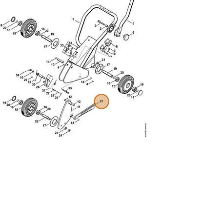 STIHL part 4224-711-6100 — IPL diagram snippet (6x zoom, amber highlight)