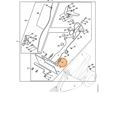 STIHL part 4224-731-8600 — IPL diagram snippet (6x zoom, amber highlight)