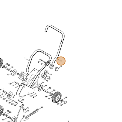 STIHL part 4224-790-2301 — IPL diagram snippet (6x zoom, amber highlight)
