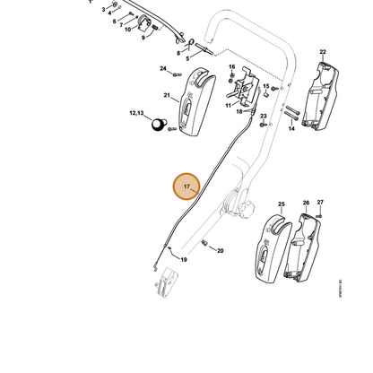 STIHL part 4224-790-2400 — IPL diagram snippet (6x zoom, amber highlight)