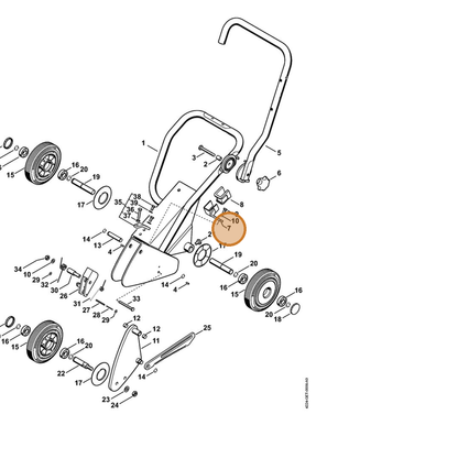 STIHL part 4224-790-4100 — IPL diagram snippet (6x zoom, amber highlight)