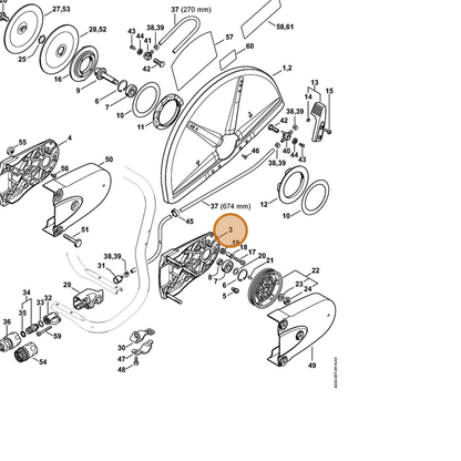 STIHL part 4224-790-5303 — IPL diagram snippet (6x zoom, amber highlight)