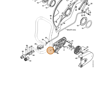 STIHL part 4224-790-5304 — IPL diagram snippet (6x zoom, amber highlight)