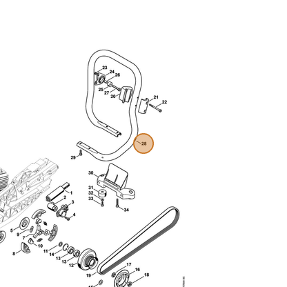 STIHL part 4224-791-1704 — IPL diagram snippet (6x zoom, amber highlight)