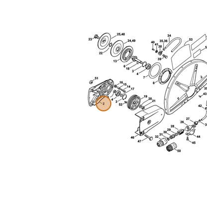 STIHL part 4224-791-3903 — IPL diagram snippet (6x zoom, amber highlight)