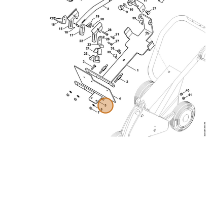STIHL part 4224-791-6500 — IPL diagram snippet (6x zoom, amber highlight)