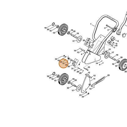 STIHL part 4224-793-2001 — IPL diagram snippet (6x zoom, amber highlight)