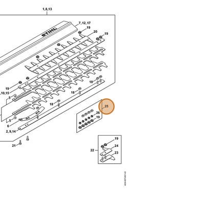 STIHL part 4226-007-1005 — IPL diagram snippet (6x zoom, amber highlight)