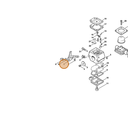 STIHL part 4226-120-7100 — IPL diagram snippet (6x zoom, amber highlight)