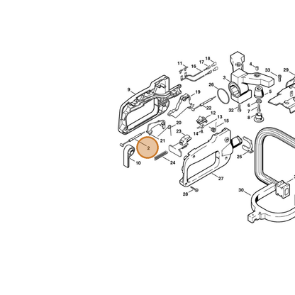 STIHL part 4226-160-2501 — IPL diagram snippet (6x zoom, amber highlight)