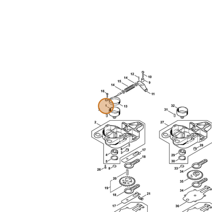 STIHL part 4226-160-2901 — IPL diagram snippet (6x zoom, amber highlight)