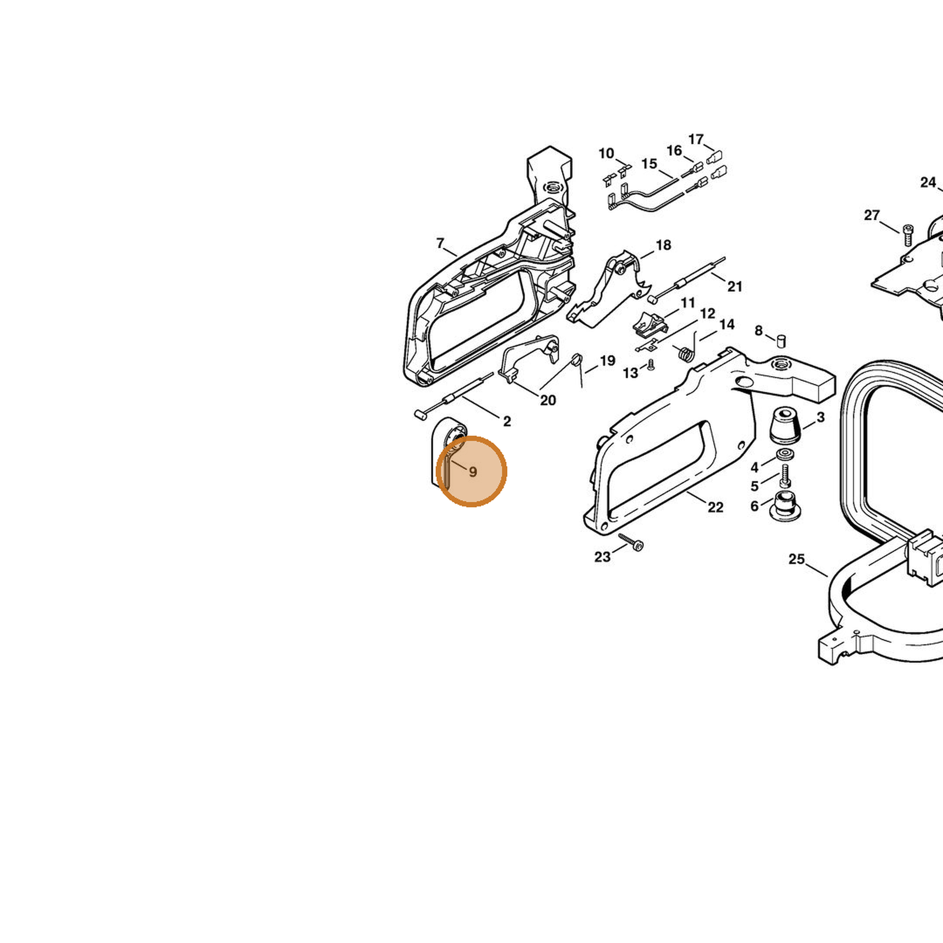 STIHL part 4226-162-5000 — IPL diagram snippet (6x zoom, amber highlight)