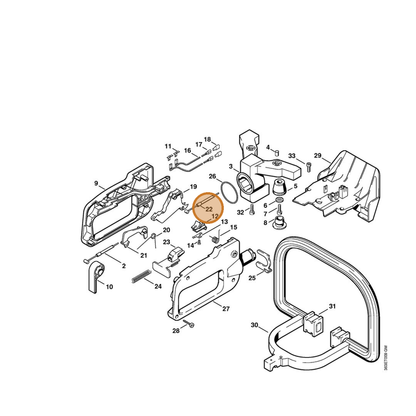 STIHL part 4226-180-1101 — IPL diagram snippet (6x zoom, amber highlight)