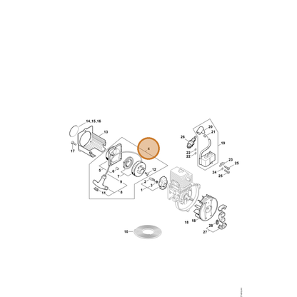 STIHL part 4226-190-4006 — IPL diagram snippet (6x zoom, amber highlight)