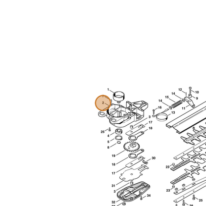 STIHL part 4226-640-0500 — IPL diagram snippet (6x zoom, amber highlight)