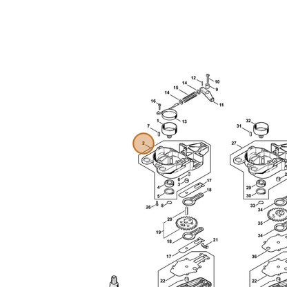 STIHL part 4226-640-0502 — IPL diagram snippet (6x zoom, amber highlight)