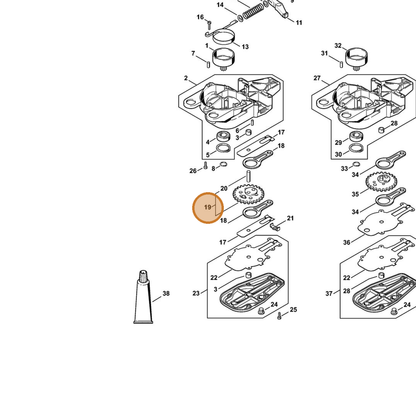 STIHL part 4226-640-7503 — IPL diagram snippet (6x zoom, amber highlight)