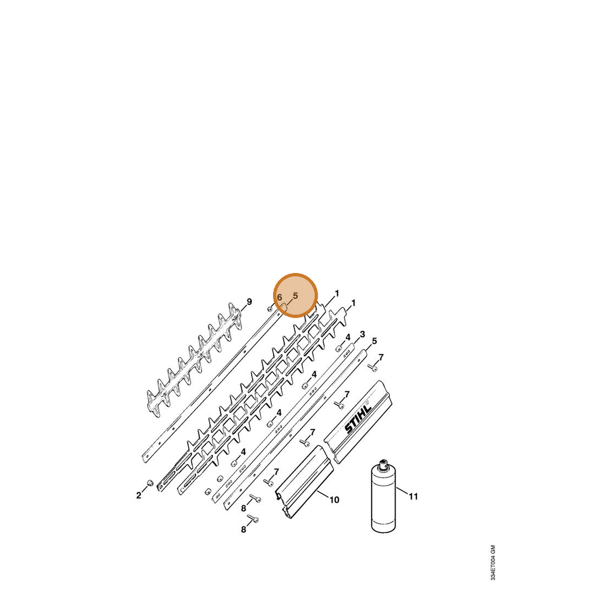 STIHL part 4226-641-4600 — IPL diagram snippet (6x zoom, amber highlight)