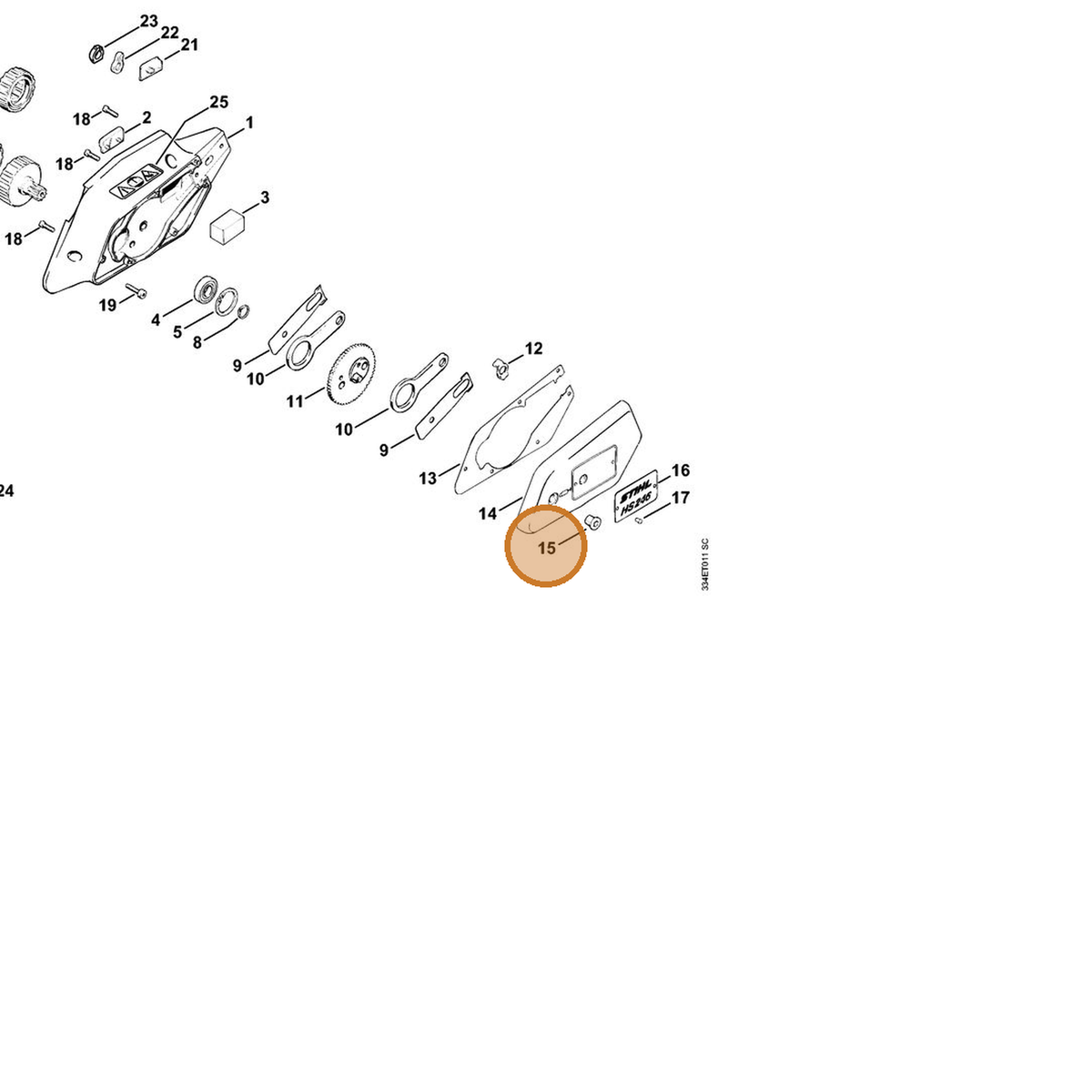 STIHL part 4226-641-6500 — IPL diagram snippet (6x zoom, amber highlight)