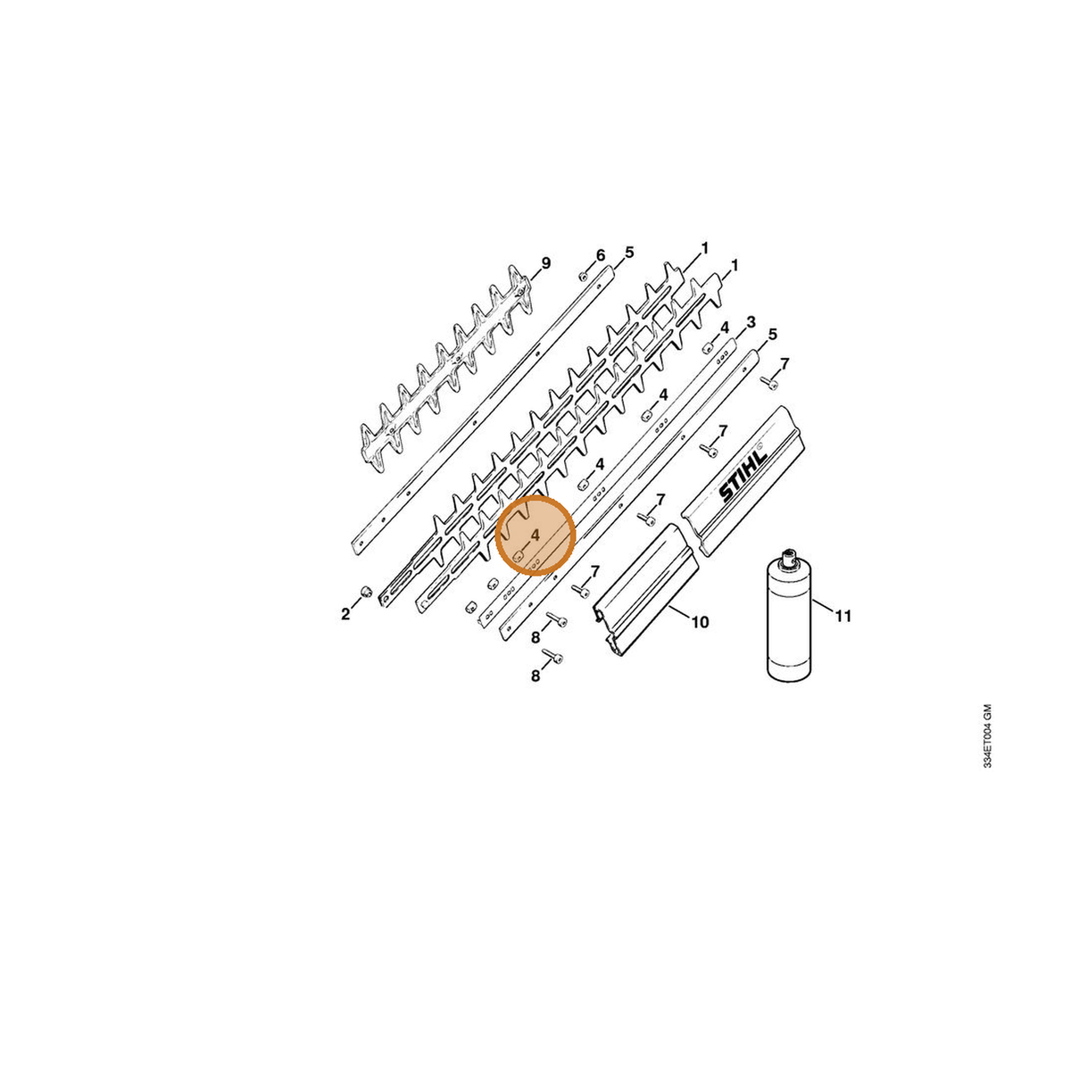 STIHL part 4226-648-6700 — IPL diagram snippet (6x zoom, amber highlight)