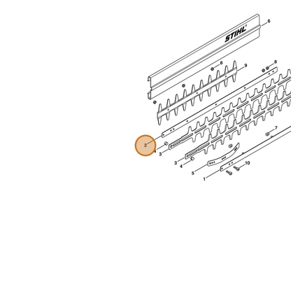 STIHL part 4226-704-3501 — IPL diagram snippet (6x zoom, amber highlight)
