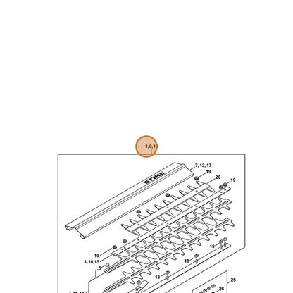 STIHL part 4226-710-5932 — IPL diagram snippet (6x zoom, amber highlight)