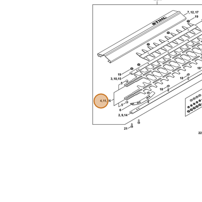STIHL part 4226-710-6050 — IPL diagram snippet (6x zoom, amber highlight)