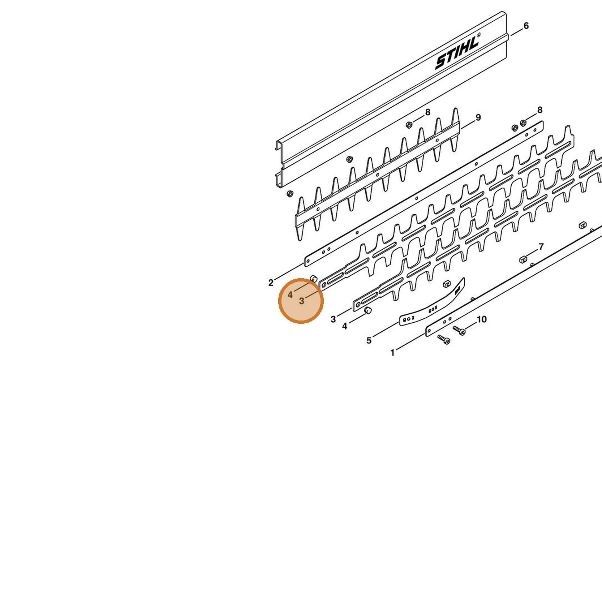 STIHL part 4226-710-6051 — IPL diagram snippet (6x zoom, amber highlight)