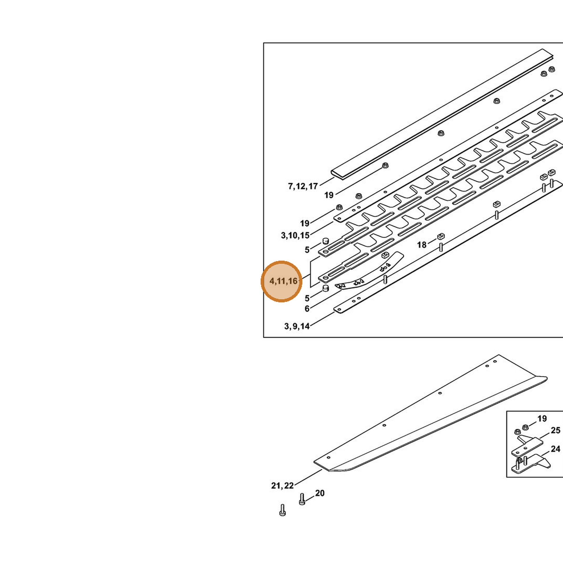 STIHL part 4226-710-6053 — IPL diagram snippet (6x zoom, amber highlight)