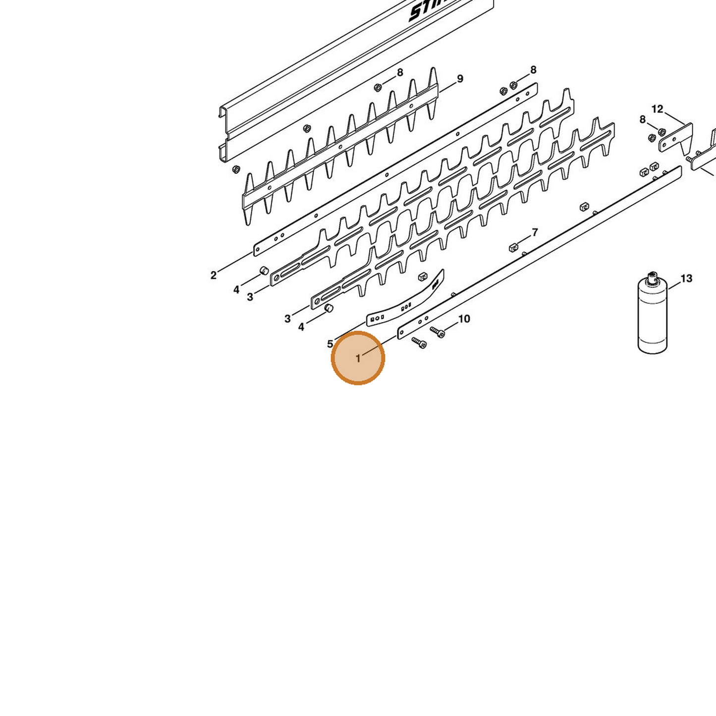 STIHL part 4226-740-6501 — IPL diagram snippet (6x zoom, amber highlight)
