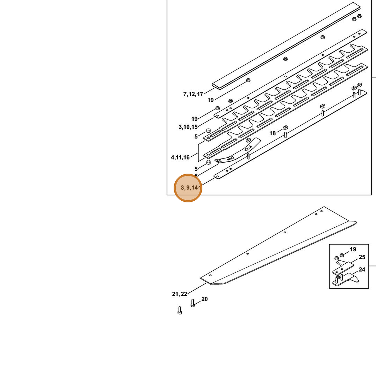 STIHL part 4226-740-6503 — IPL diagram snippet (6x zoom, amber highlight)