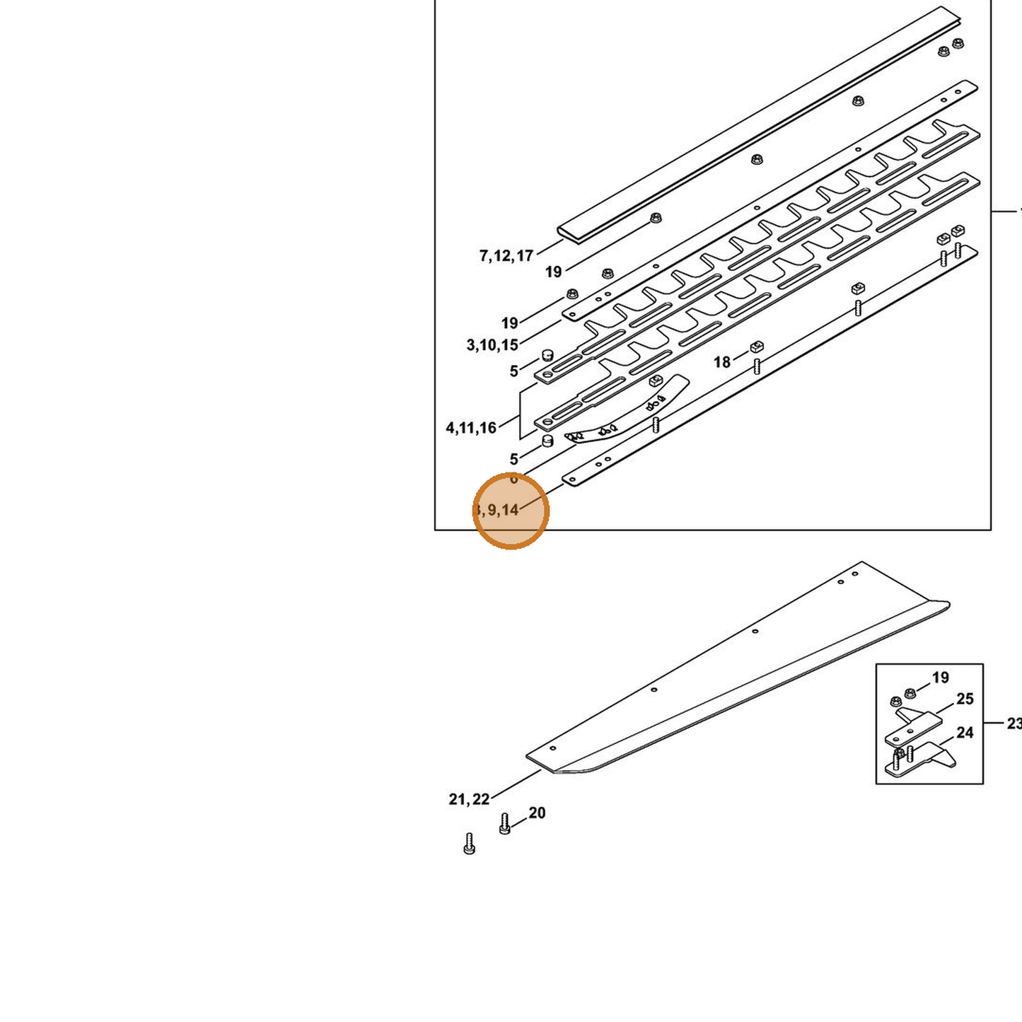 STIHL part 4226-740-6504 — IPL diagram snippet (6x zoom, amber highlight)