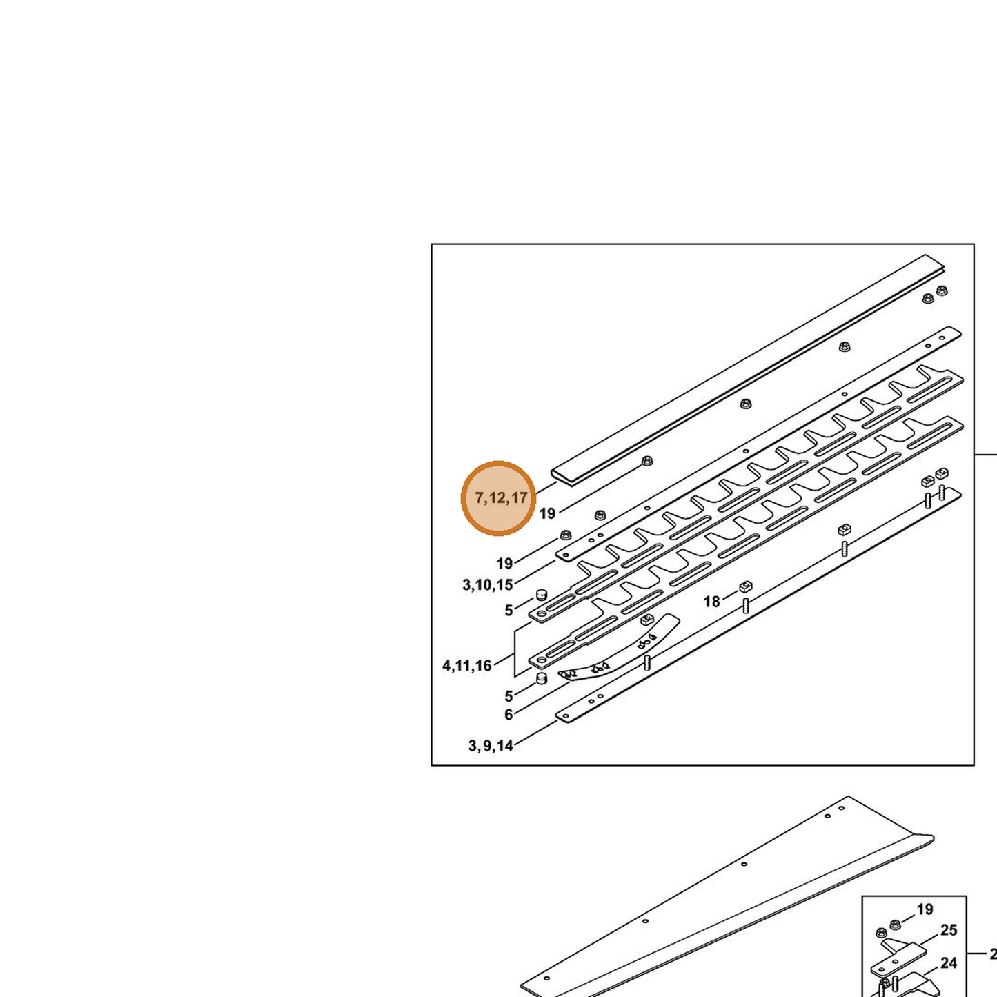 STIHL part 4226-790-9201 — IPL diagram snippet (6x zoom, amber highlight)