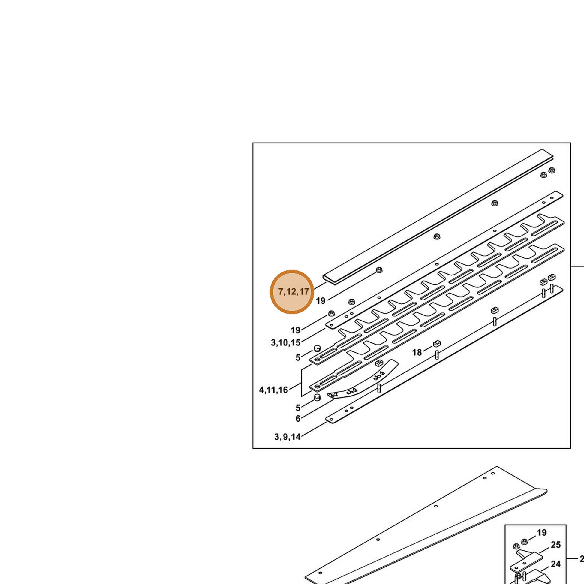 STIHL part 4226-790-9201 — IPL diagram snippet (6x zoom, amber highlight)