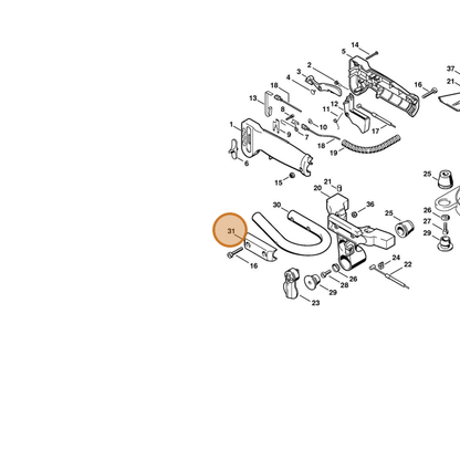STIHL part 4226-791-0610 — IPL diagram snippet (6x zoom, amber highlight)