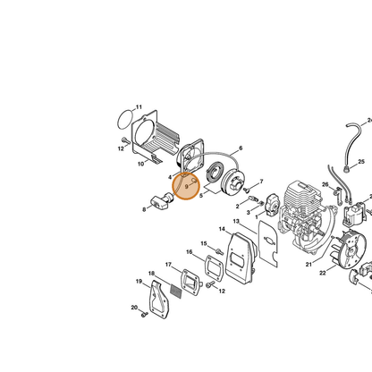 STIHL part 4226-791-7200 — IPL diagram snippet (6x zoom, amber highlight)