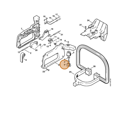 STIHL part 4226-791-7300 — IPL diagram snippet (6x zoom, amber highlight)