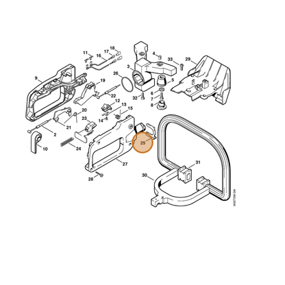 STIHL part 4226-792-7300 — IPL diagram snippet (6x zoom, amber highlight)