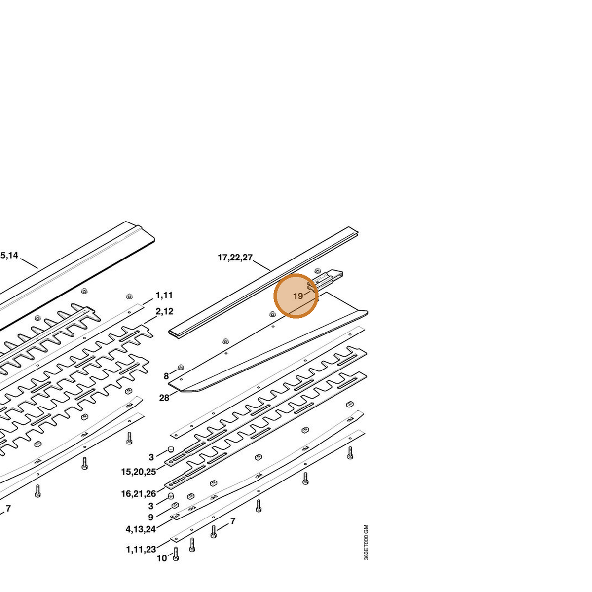 STIHL part 4226-792-9000 — IPL diagram snippet (6x zoom, amber highlight)