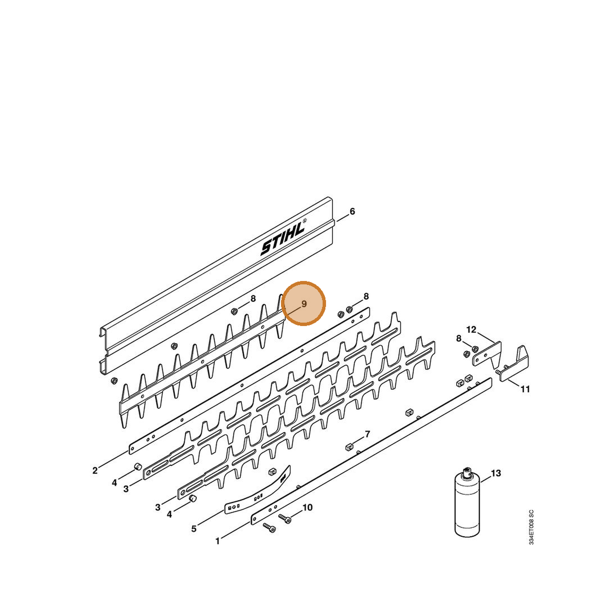 STIHL part 4226-792-9700 — IPL diagram snippet (6x zoom, amber highlight)