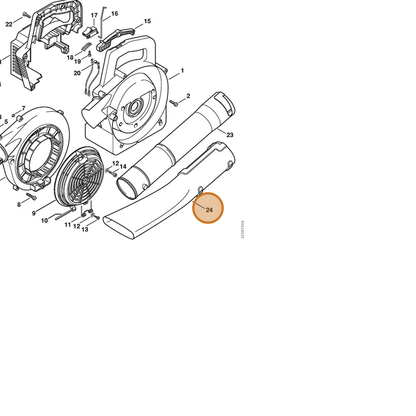 STIHL part 4227-708-6300 — IPL diagram snippet (6x zoom, amber highlight)