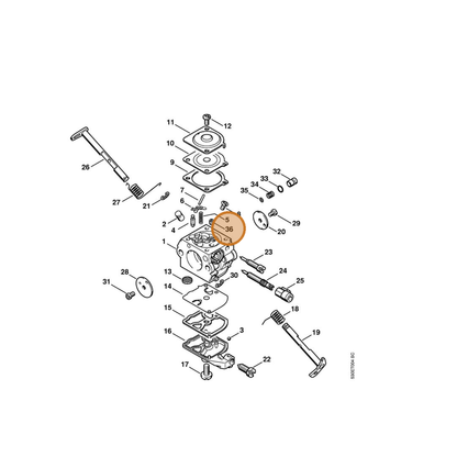STIHL part 4228-121-5600 — IPL diagram snippet (6x zoom, amber highlight)