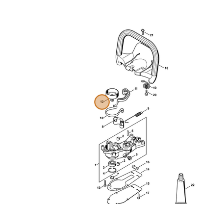 STIHL part 4228-160-2901 — IPL diagram snippet (6x zoom, amber highlight)