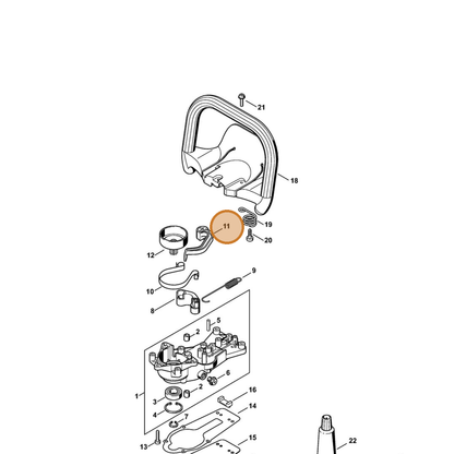 STIHL part 4228-162-5005 — IPL diagram snippet (6x zoom, amber highlight)