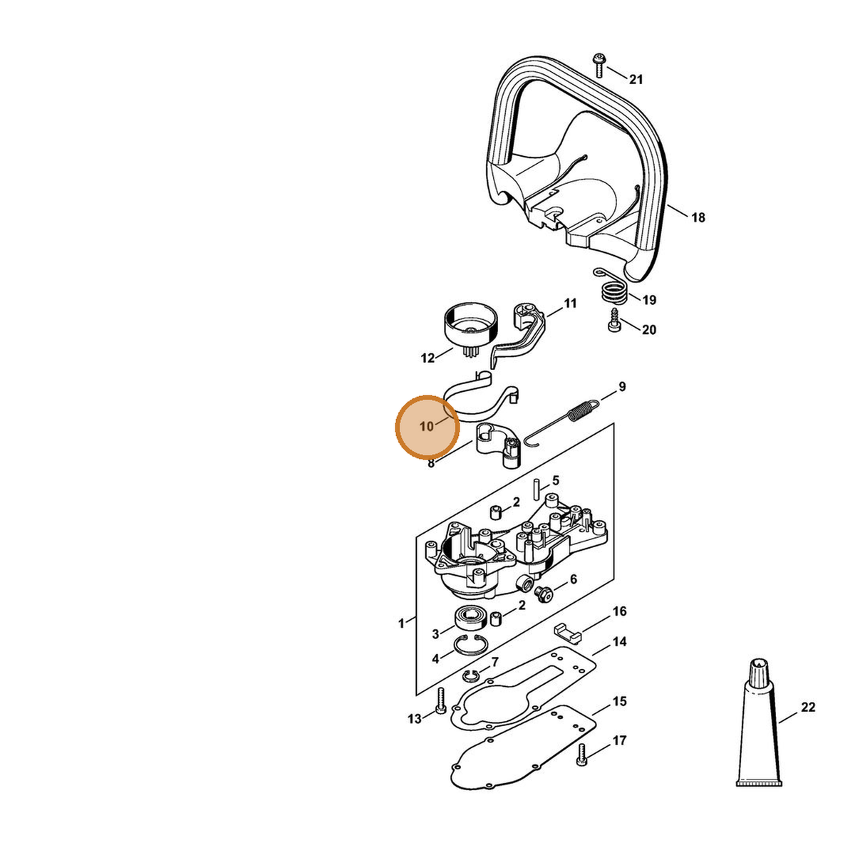 STIHL part 4228-162-5400 — IPL diagram snippet (6x zoom, amber highlight)
